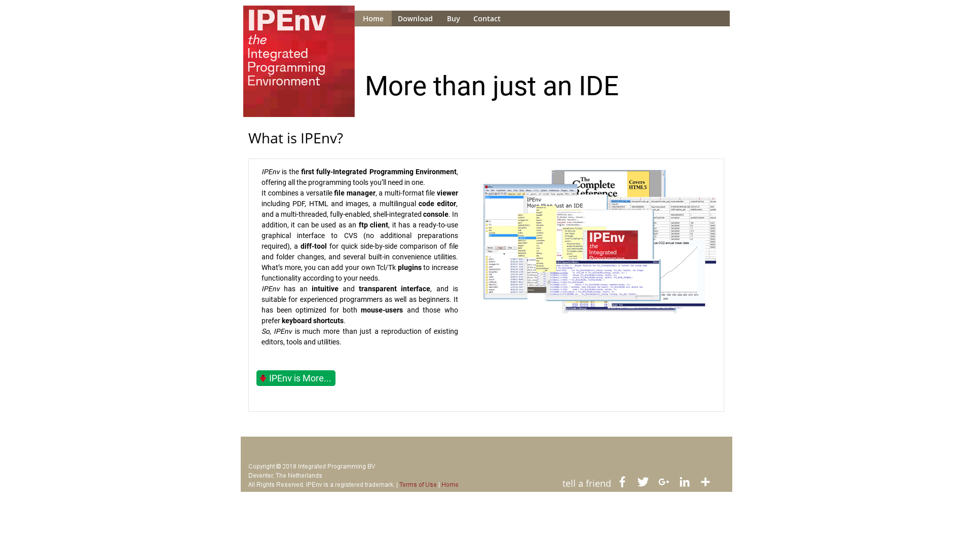 IPEnv, the Integrated Programming Environment